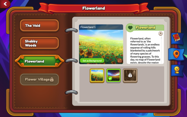 Storyverse flower land background